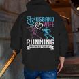 Husband And Wife Running Sweet Valentine’S Day Zip Up Hoodie Back Print