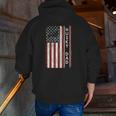 Husky Dad Dog American Flag Father's Day Men Zip Up Hoodie Back Print