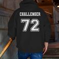 Jersey Style Challenger 72 1972 Old School Muscle Car Zip Up Hoodie Back Print