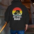 Jiu Jitsu Dad Sunset Retro Brazilian Martial Arts Men Zip Up Hoodie Back Print