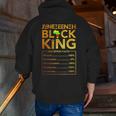 Junenth Black King Melanin Dad Fathers Day Men Father's Zip Up Hoodie Back Print