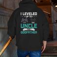 I Leveled Up To Uncle Video Gamer Uncle Zip Up Hoodie Back Print