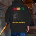 I Love Being A Black King Dad Fathers Day Lion Juneteenth Zip Up Hoodie Back Print