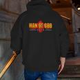Man Of God Husband Dad Granpa Metal Barbed Wire Zip Up Hoodie Back Print