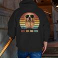 Mens Best Dog Dad Ever Golden Retriever Tshirt Father's Day Zip Up Hoodie Back Print
