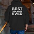 Mens Best Grandpa Ever Grandfather Gif Zip Up Hoodie Back Print