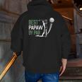 Mens Best Papaw By Par Father's Day Golf Lover Zip Up Hoodie Back Print