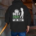Mens Best Papi By Par Golf Grandpa Mens Fathers Day Zip Up Hoodie Back Print