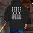 Mens Cheer Dad Scan For Payment Barcode Father's Day Zip Up Hoodie Back Print