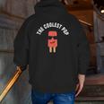 Mens The Coolest Pop Dad Fathers Day Zip Up Hoodie Back Print