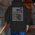Mens Croatian Dad Nutrition Facts National Pride For Dad Zip Up Hoodie Back Print