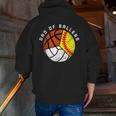 Mens Dad Of Ballers Softball Volleyball Basketball Dad Zip Up Hoodie Back Print