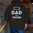 Mens Dad Of Crazy Twins Clothes Father Husband Dad Men Zip Up Hoodie Back Print