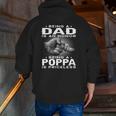 Mens Being A Dad Is An Honor Being A Poppa Is Priceless Grandpa Zip Up Hoodie Back Print