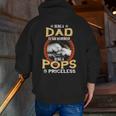 Mens Being A Dad Is An Honor Being A Pops Is Priceless Vintage Zip Up Hoodie Back Print