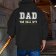 Mens Dad The Real Mvp Father's Day Zip Up Hoodie Back Print