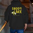 Mens Daddy Bee Family Matching Beekeeping Dad Papa Men Zip Up Hoodie Back Print
