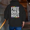 Mens Free Dad Hugs Lgbt Supports Happy Pride Month Zip Up Hoodie Back Print