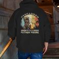 Mens Bear Camping It's Not A Dad Bod It's A Father Figure Zip Up Hoodie Back Print