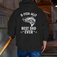 Mens Fishing Best Dad Ever Mens Zip Up Hoodie Back Print