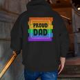 Mens Gay Pride Proud Dad Father Partner Lgbtq Zip Up Hoodie Back Print