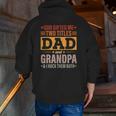 Mens God ed Me Two Titles Dad And Grandpa Father's Day Zip Up Hoodie Back Print