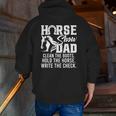 Mens Horse Show Dad Horse Horse Dad Zip Up Hoodie Back Print
