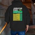 Mens Jamaican Dad Nutrition Facts Serving Size Zip Up Hoodie Back Print