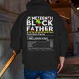 Men's Junenth Black Father Nutrition Facts Father's Day Zip Up Hoodie Back Print
