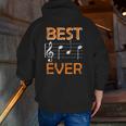 Mens Music Dad Musician Father Music Fan Daddy Zip Up Hoodie Back Print