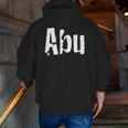 Mens Hispanic Latino Grandfather Nickname Abu For Abuelo Zip Up Hoodie Back Print
