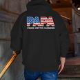 Mens Papa Man Myth Legend Dad Father Fathers Day Zip Up Hoodie Back Print