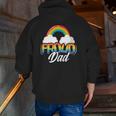 Mens Proud Dad Gay Pride Month Rainbow Lgbt Parent Father's Day Zip Up Hoodie Back Print