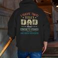 Mens I Have Two Titles Dad And Concrete Worker Father's Day Zip Up Hoodie Back Print