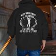 Mens Never Underestimate A Grandpa Who Loves Golf Born September Zip Up Hoodie Back Print