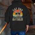 Mens Vintage Cat Dad Regular Dad Proud Daddy Meowica Fathers Day Zip Up Hoodie Back Print