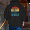Mens Vintage Fishing Reel Cool Pawpaw Grandpa Paw Paw Father's Day Zip Up Hoodie Back Print