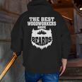 Mens Woodworking Woodworker Carpentry Beard Zip Up Hoodie Back Print