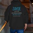 Mens Zayde Like A Regular Grandpa Definition Cooler Zip Up Hoodie Back Print