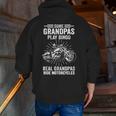 Motorcycle Grandfather Biker Grandpa Father's Day Zip Up Hoodie Back Print