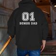 Number One No 1 Bonus Dad Zip Up Hoodie Back Print