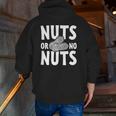 Nuts Or No Nuts Gender Reveal Matching Toddler Zip Up Hoodie Back Print
