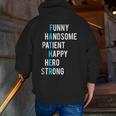 Original Father's Day Father Acronym Best Dad 1 Zip Up Hoodie Back Print