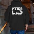 Otter Dad Otter Lover For Father Pet Animal Zip Up Hoodie Back Print