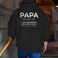 Papa Noun Dictionary Word Definition Fathers Day Grand Daddy Zip Up Hoodie Back Print