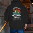 Papasaurus Rex Dinosaur Paparex Father's Day Dino Zip Up Hoodie Back Print
