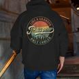 Pawpaw Like A Grandpa Only Cooler Vintage Retro Pawpaw Dad Zip Up Hoodie Back Print