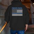 Police Officer Papa Proud Papa Zip Up Hoodie Back Print