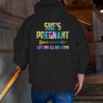 Pregnancy Announcement For Dad Baby Reveal Zip Up Hoodie Back Print