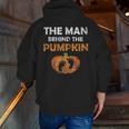 Pregnant Halloween Costume For Dad Expecting Lil Pumpkin Zip Up Hoodie Back Print